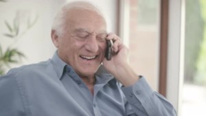 senior on phone